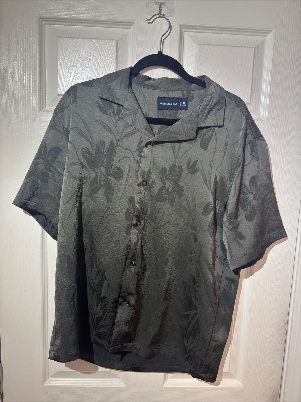 Abercrombie and Fitch Camp Collar Silky Button-Up Shirt